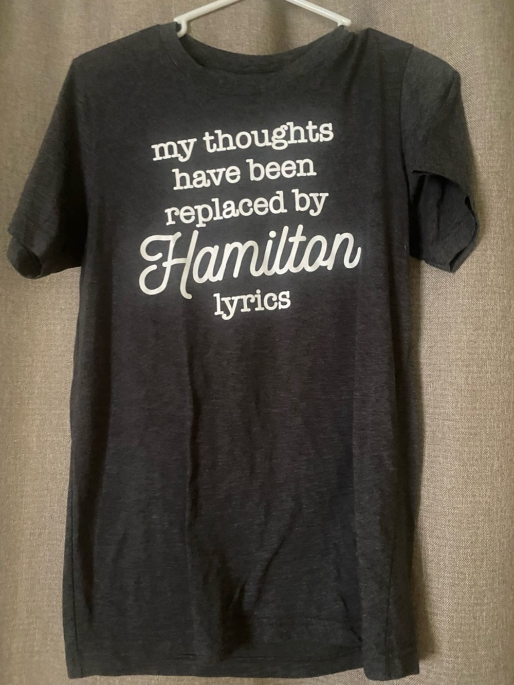Hamilton Lyrics Graphic T‑Shirt - Charcoal
